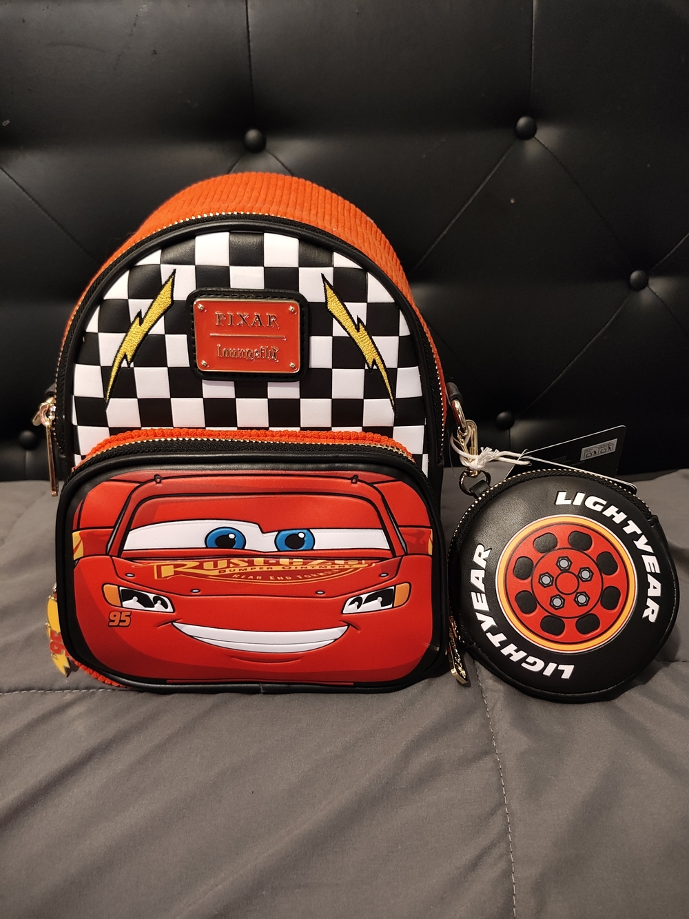 Lightning McQueen Mini Convertible Loungefly Backpack LE 1000, NWT - Picture 1 of 8
